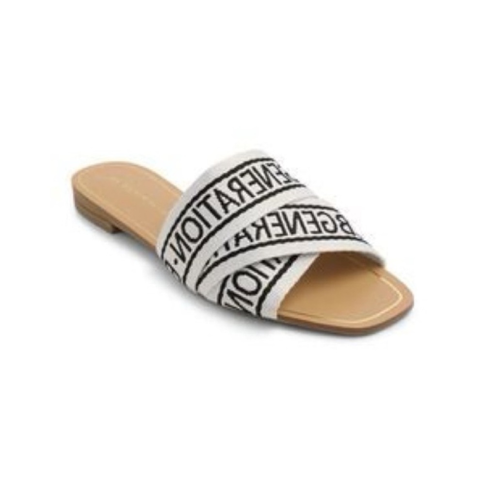BCBGeneration Women's Kala White Slide Sandals Size 7 in Box